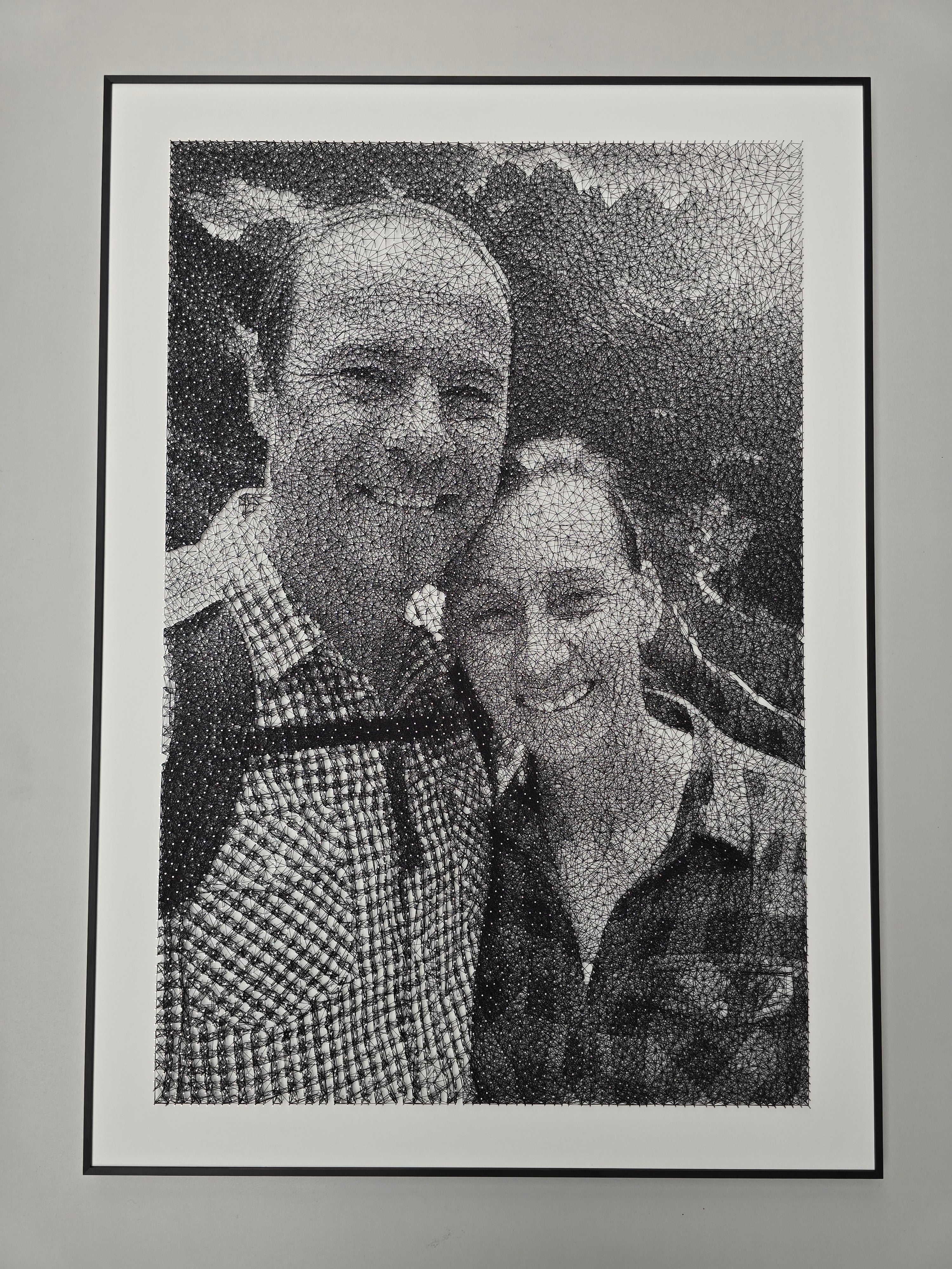 Strengjalist út frá ljósmynd - Hvaða mynd sem er endurgerð með þúsundum nagla og einum streng