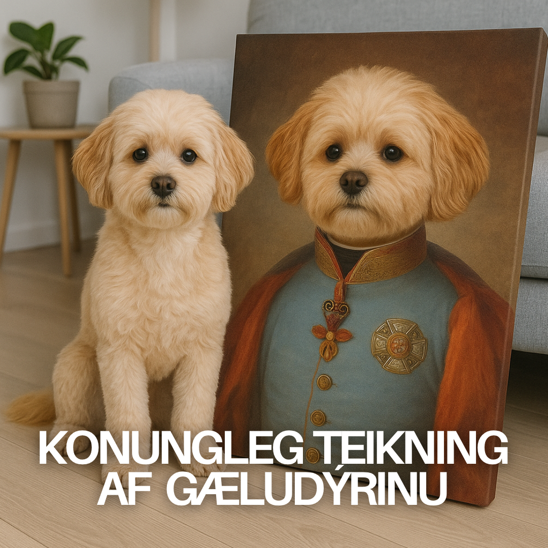 Konungleg stafræn teikning af gæludýrinu