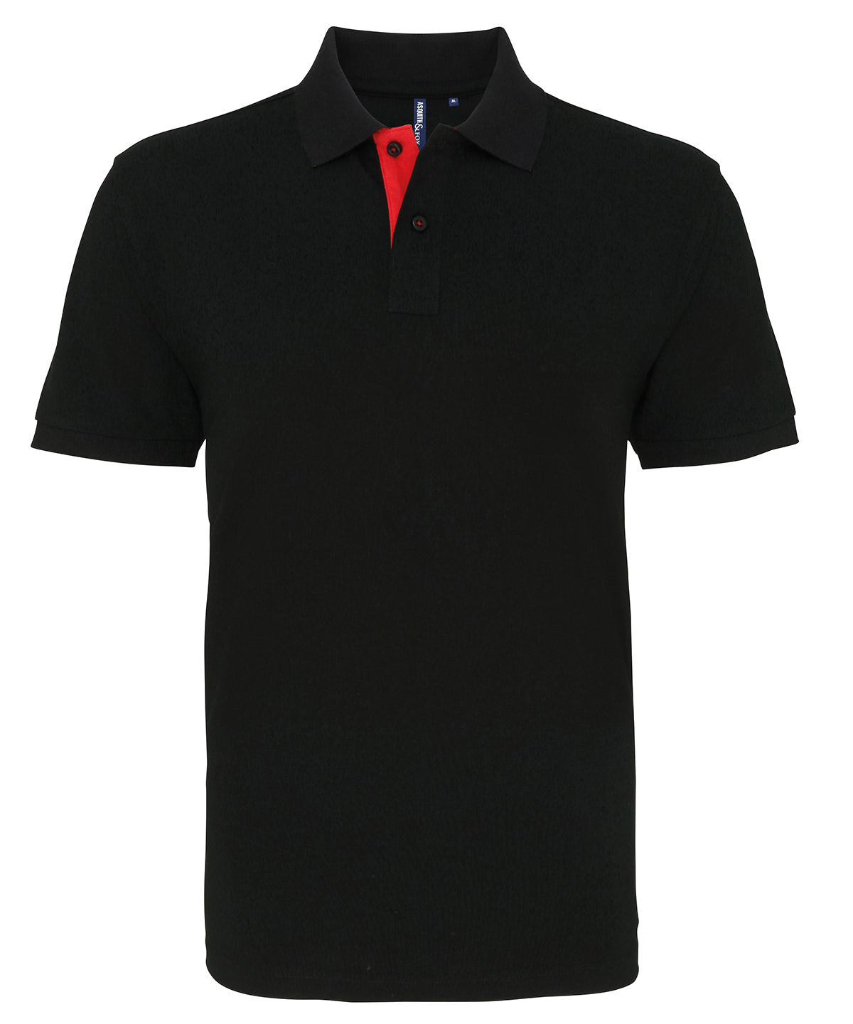 Pólóbolur Asquith & Fox AQ012 – Black/Red – 3XL