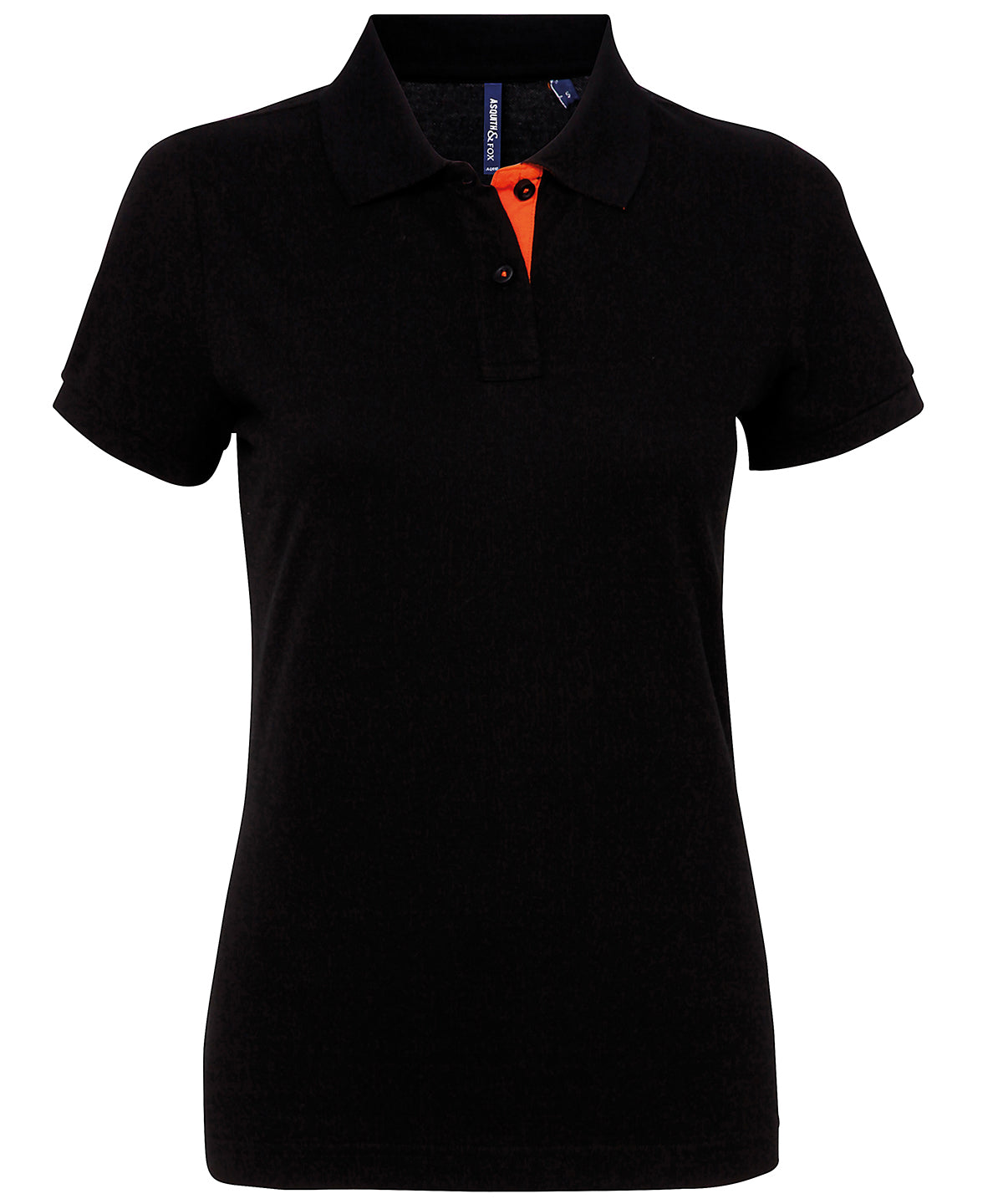 Pólóbolur Asquith & Fox AQ022 – Black/Orange – 2XL