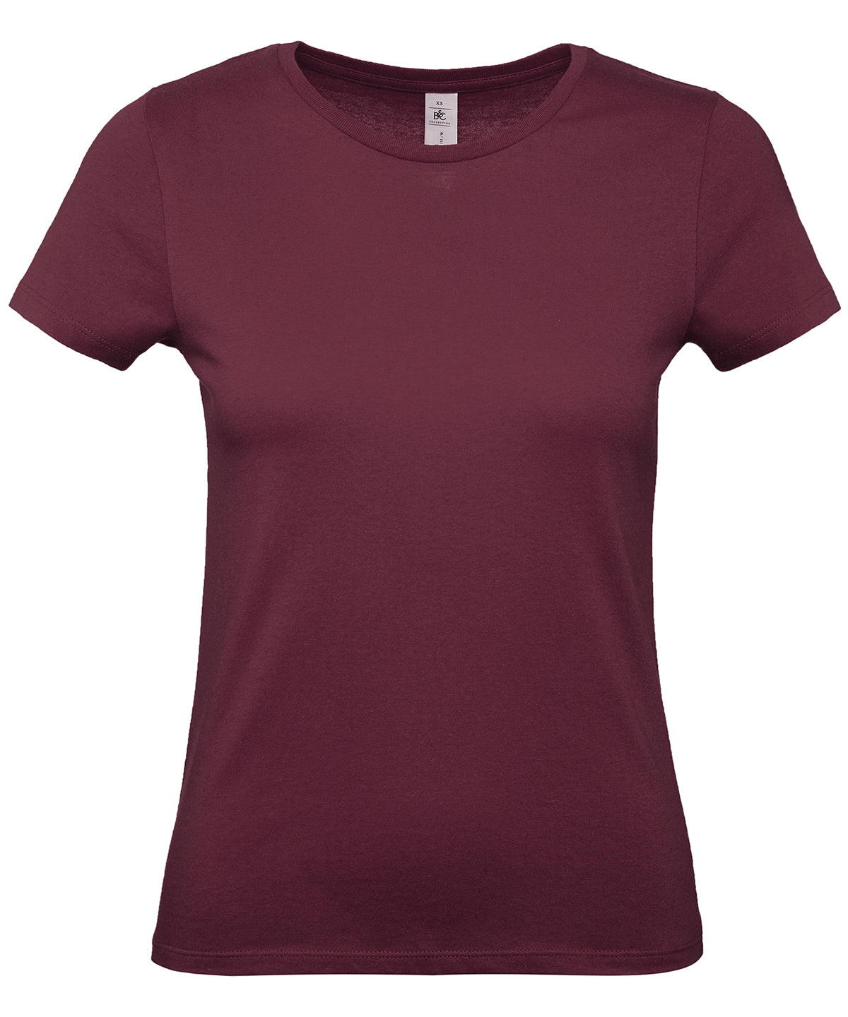 Stuttermabolur B&C Collection B210F – Vínrauður – 2XL