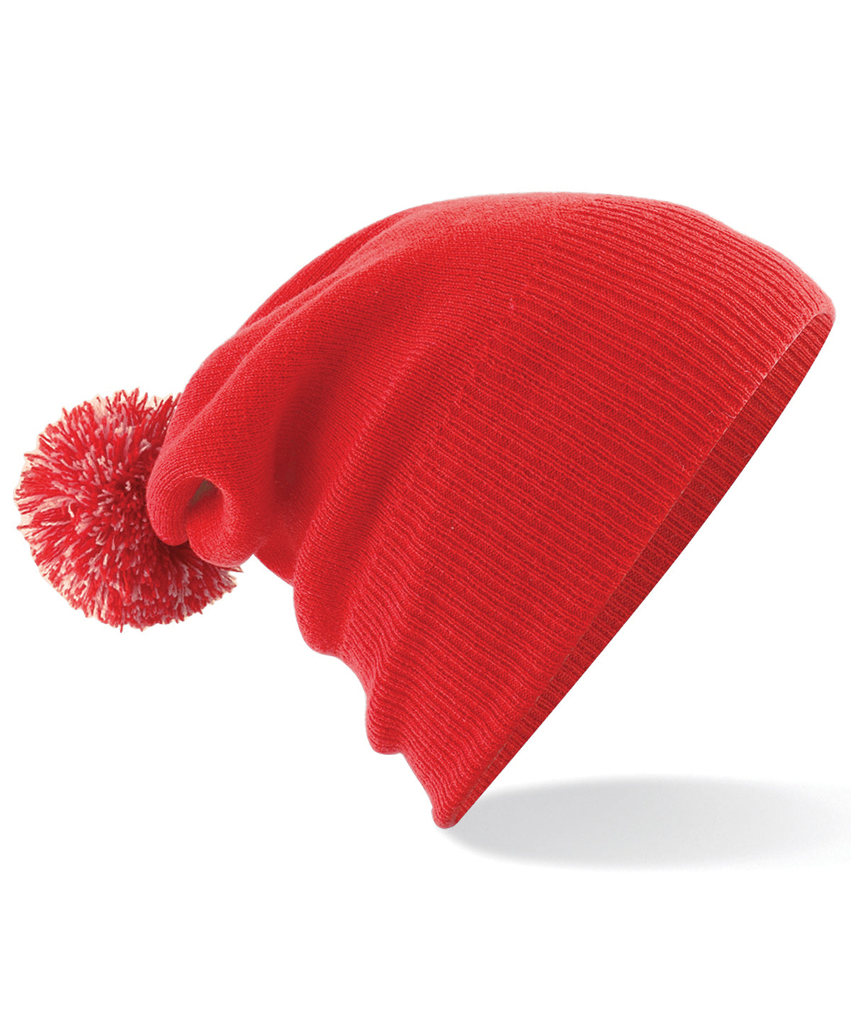 Húfa Beechfield B450B – Bright Red/Off White – One size