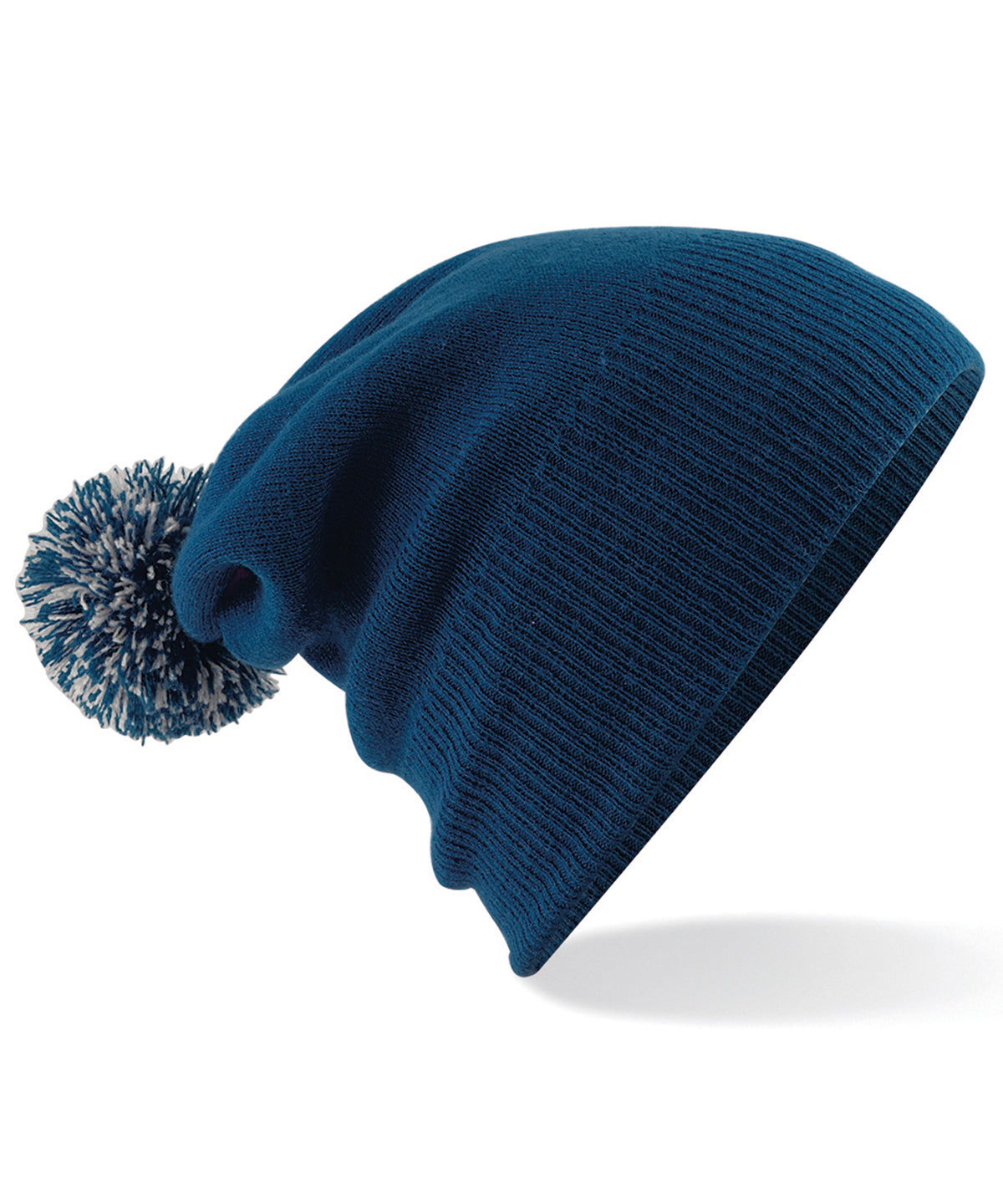 Húfa Beechfield B450B – French Navy/Light Grey – One size