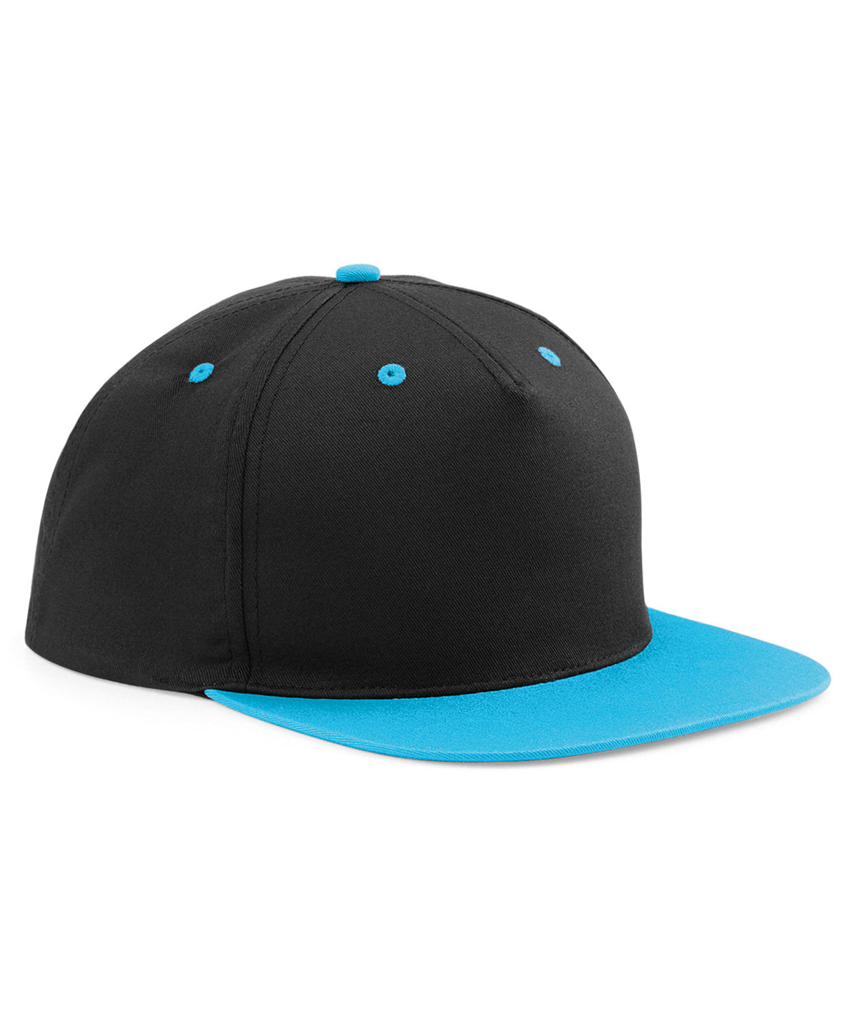 Derhúfa Beechfield B610C – Black/Surf Blue – One size