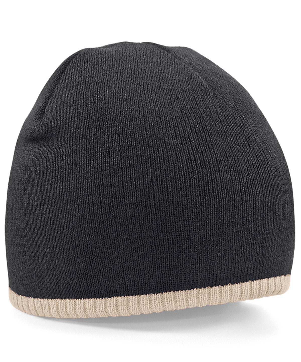 Húfa Beechfield BC44C – Black/Stone – One size