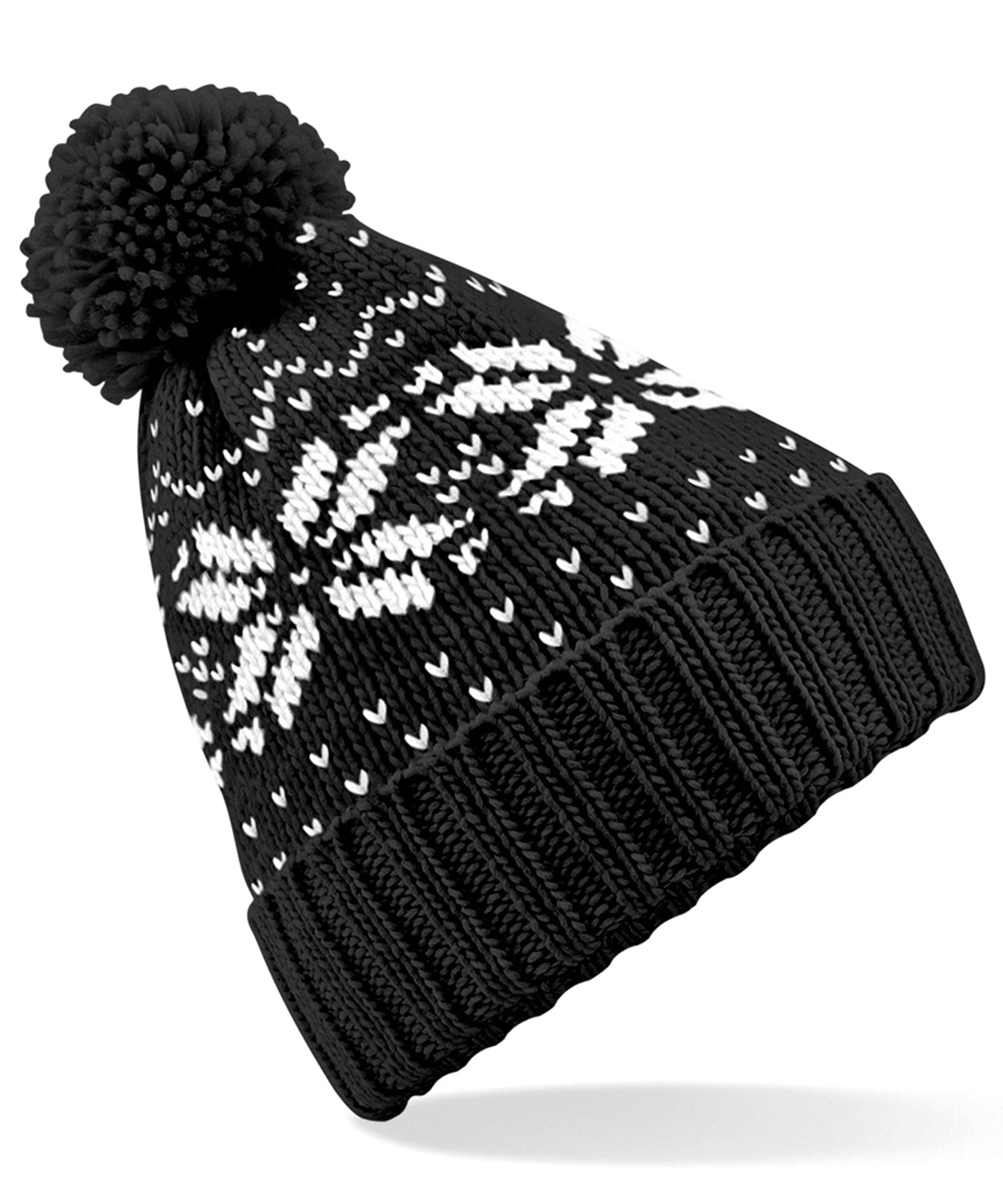 Húfa Beechfield BC456 – Black/White – One size