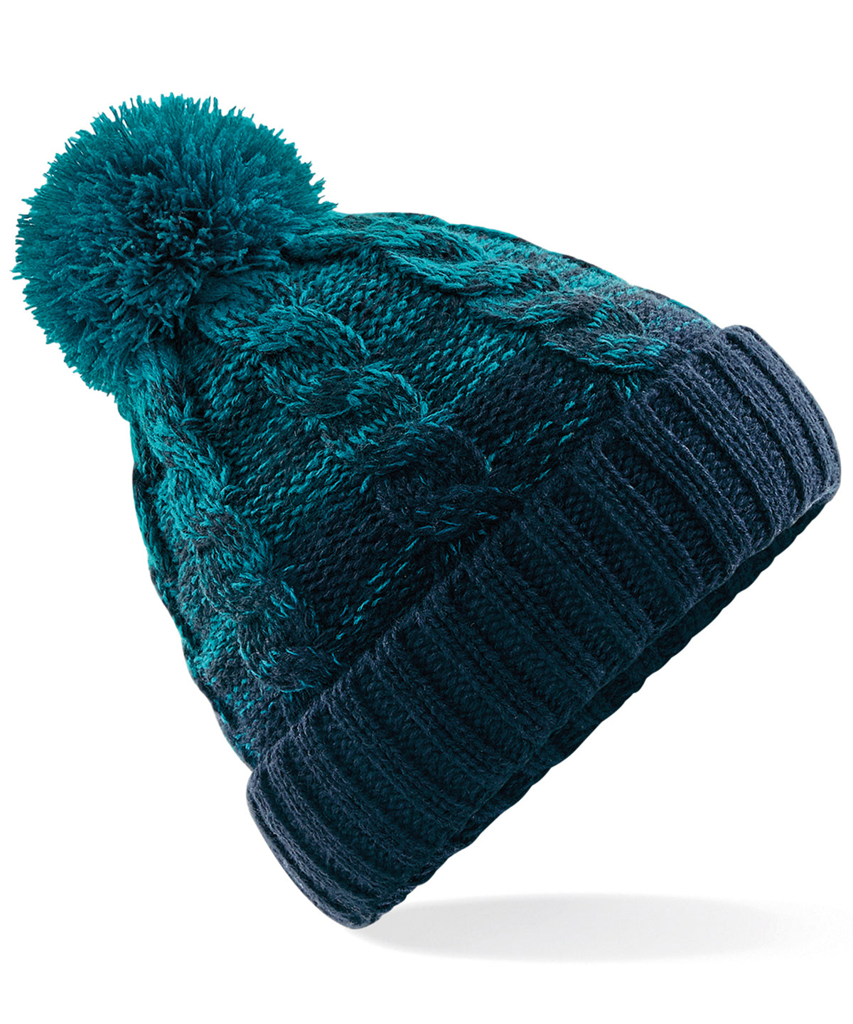 Húfa Beechfield BC459 – Teal/French Navy – One size