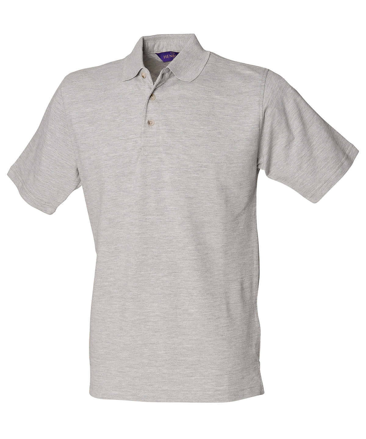 Pólóbolur Henbury HB100 – Heather Grey* – 3XL