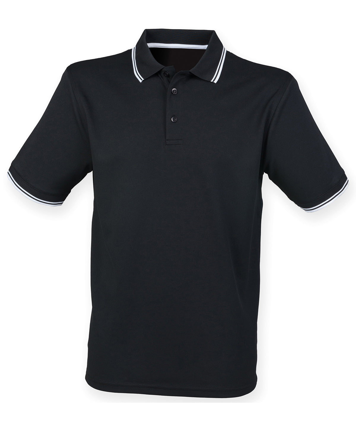 Pólóbolur Henbury HB482 – Black/White – 3XL