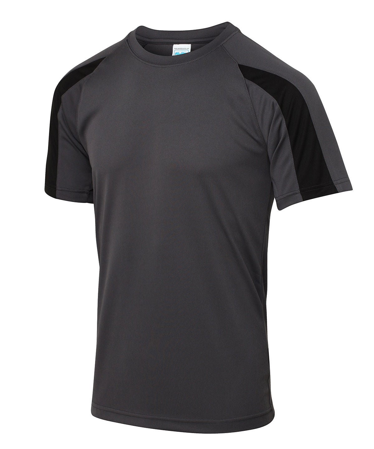 Stuttermabolur AWDis Just Cool JC003 – Charcoal/Jet Black – 2XL