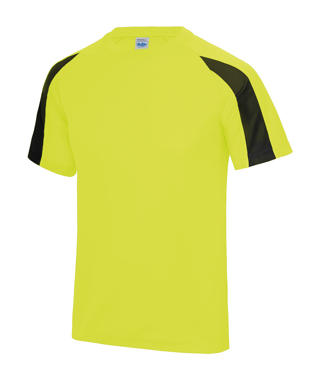 Stuttermabolur AWDis Just Cool JC003 – Electric Yellow/Jet Black – 2XL