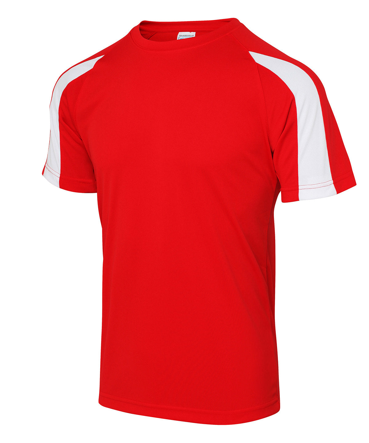 Stuttermabolur AWDis Just Cool JC003 – Fire Red/Arctic White – 2XL