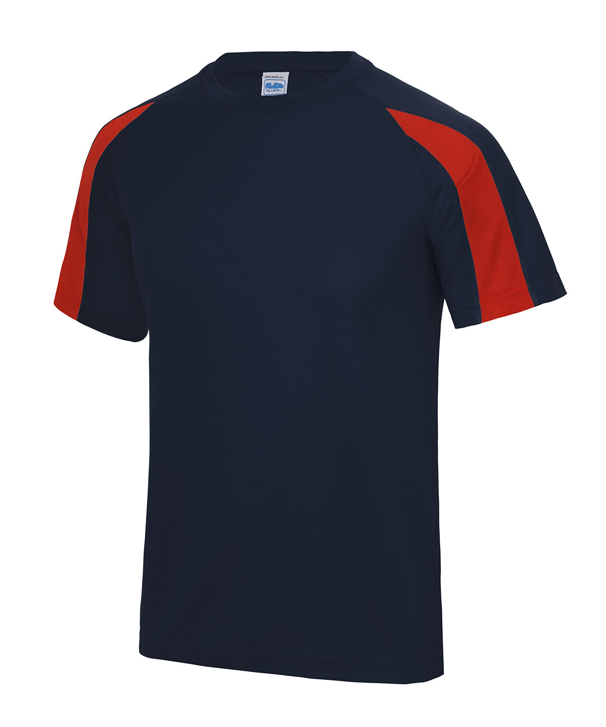 Stuttermabolur AWDis Just Cool JC003 – French Navy/Fire Red – 2XL