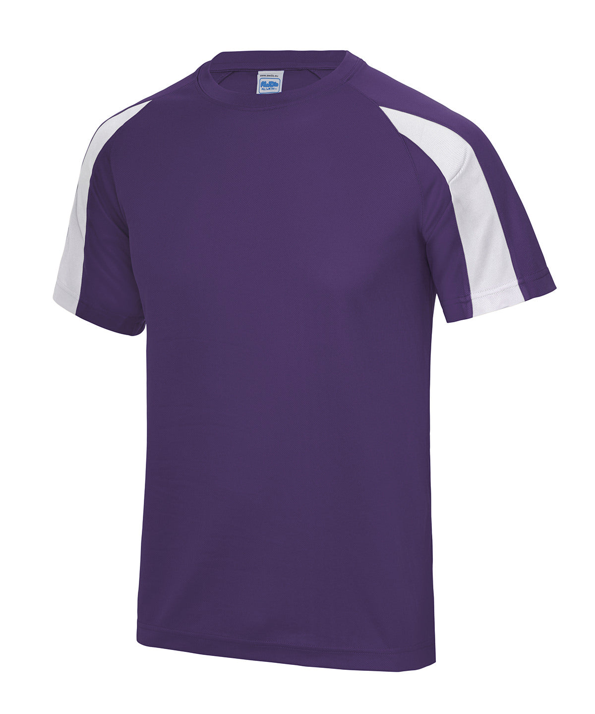 Stuttermabolur AWDis Just Cool JC003 – Purple/Arctic White – 2XL
