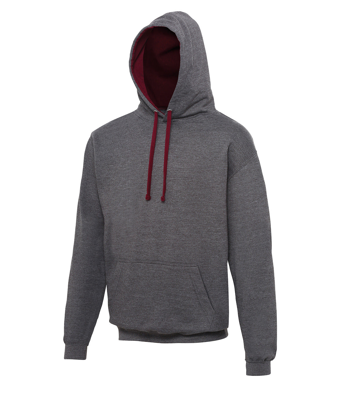 Hettupeysa AWDis Just Hoods JH003 – Charcoal/Burgundy – 2XL
