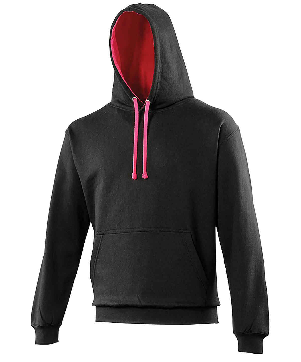 Hettupeysa AWDis Just Hoods JH003 – Jet Black/Hot Pink* – 2XL