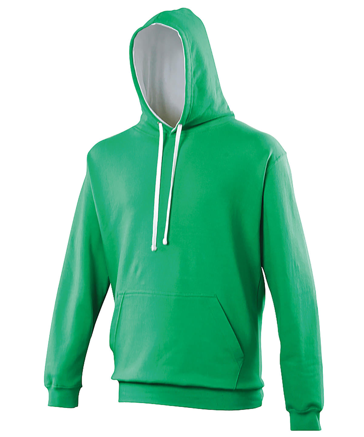 Hettupeysa AWDis Just Hoods JH003 – Kelly Green/Arctic White – 2XL