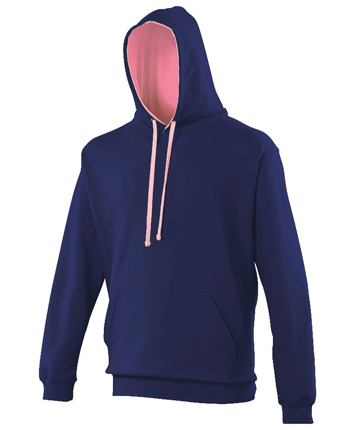 Hettupeysa AWDis Just Hoods JH003 – Oxford Navy/Candyfloss Pink – 2XL