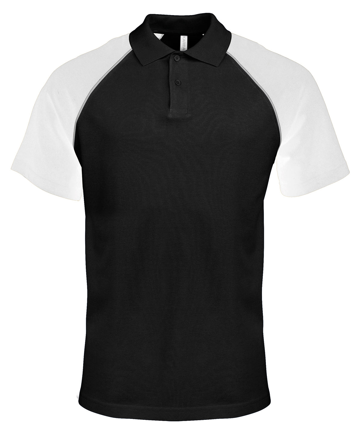 Pólóbolur Kariban KB226 – Black/Light Grey/White – 2XL