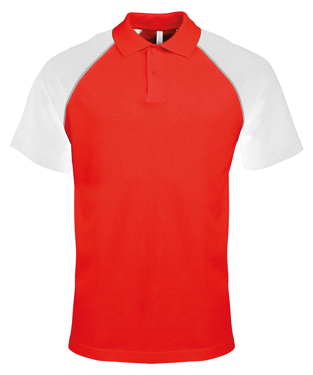 Pólóbolur Kariban KB226 – Red/Light Grey/White – 2XL