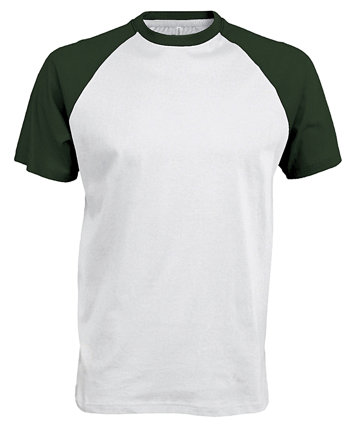 Stuttermabolur Kariban KB330 – White/Forest – 2XL