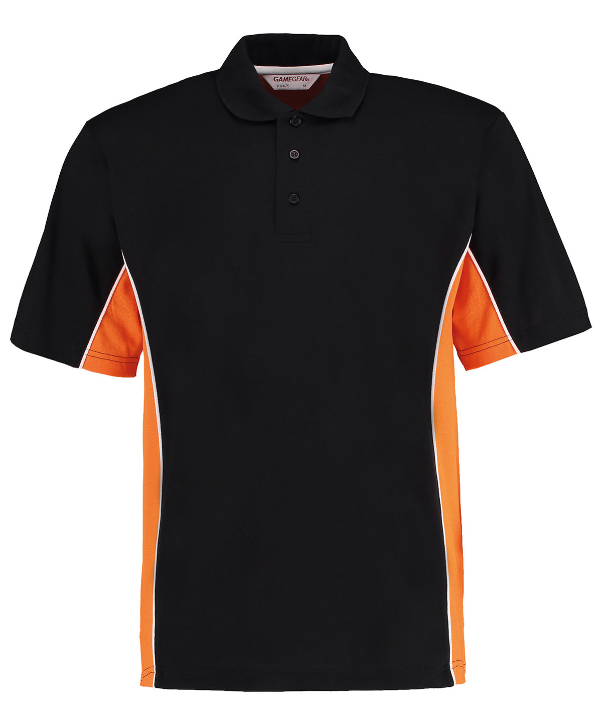 Pólóbolur Kustom Kit KK475 – Black/Orange/ White* – 3XL