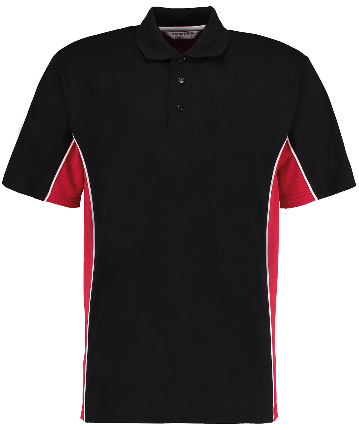 Pólóbolur Kustom Kit KK475 – Black/Red/White* – 3XL