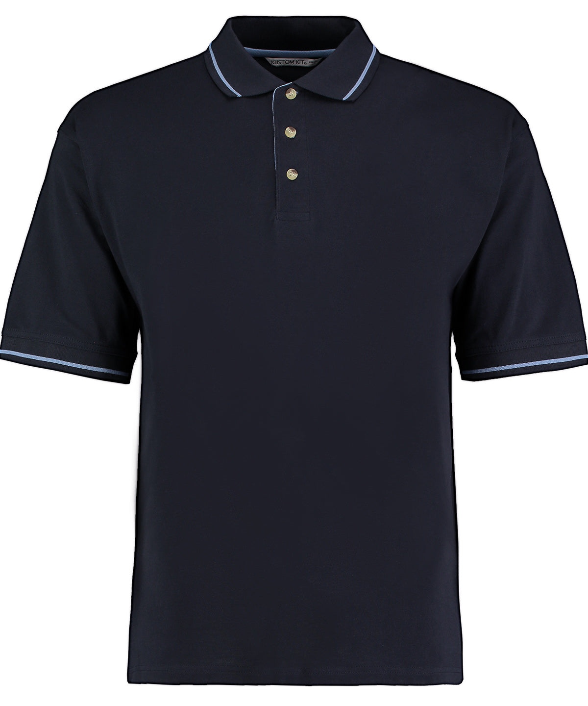 Pólóbolur Kustom Kit KK606 – Navy/Light Blue – 2XL