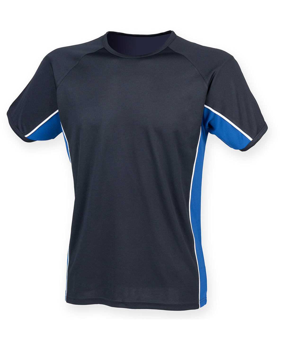 Stuttermabolur Finden & Hales LV240 – Navy/Royal/White – 3XL