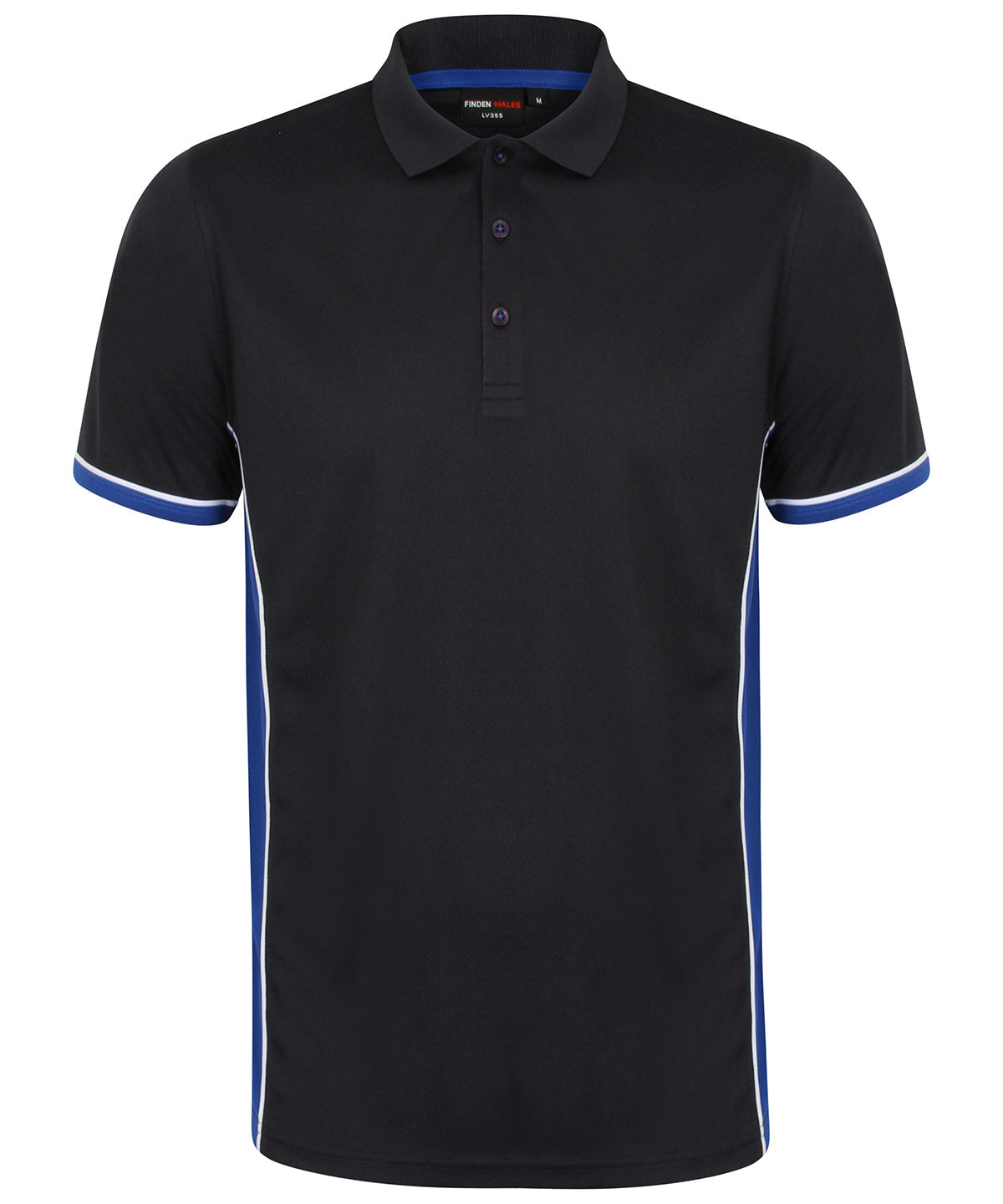 Pólóbolur Finden & Hales LV355 – Navy/Royal/White – 2XL