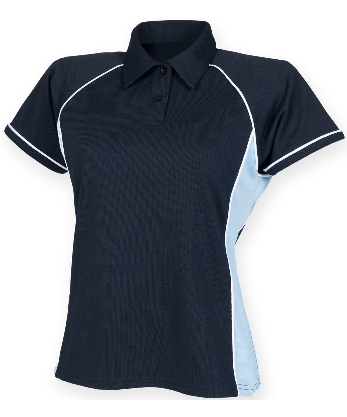 Pólóbolur Finden & Hales LV371 – Navy/Sky/White – 2XL