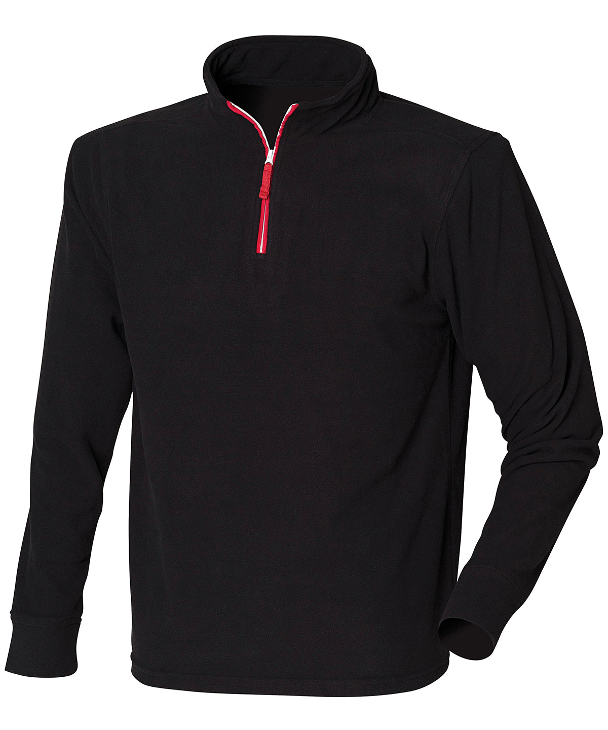 Flíspeysa Finden & Hales LV570 – Black/Red/White – 2XL