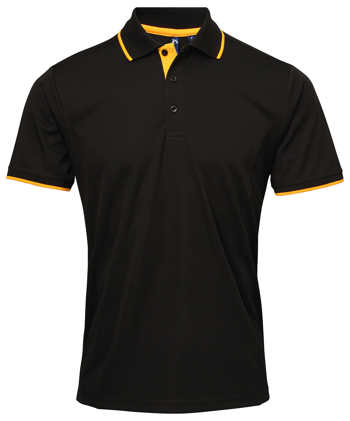 Pólóbolur Premier PR618 – Black/Sunflower – 4XL