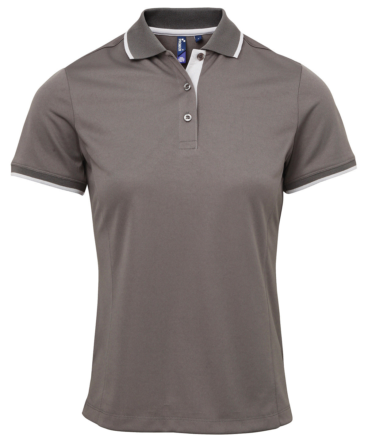 Pólóbolur Premier PR619 – Dark Grey/Silver – 2XL