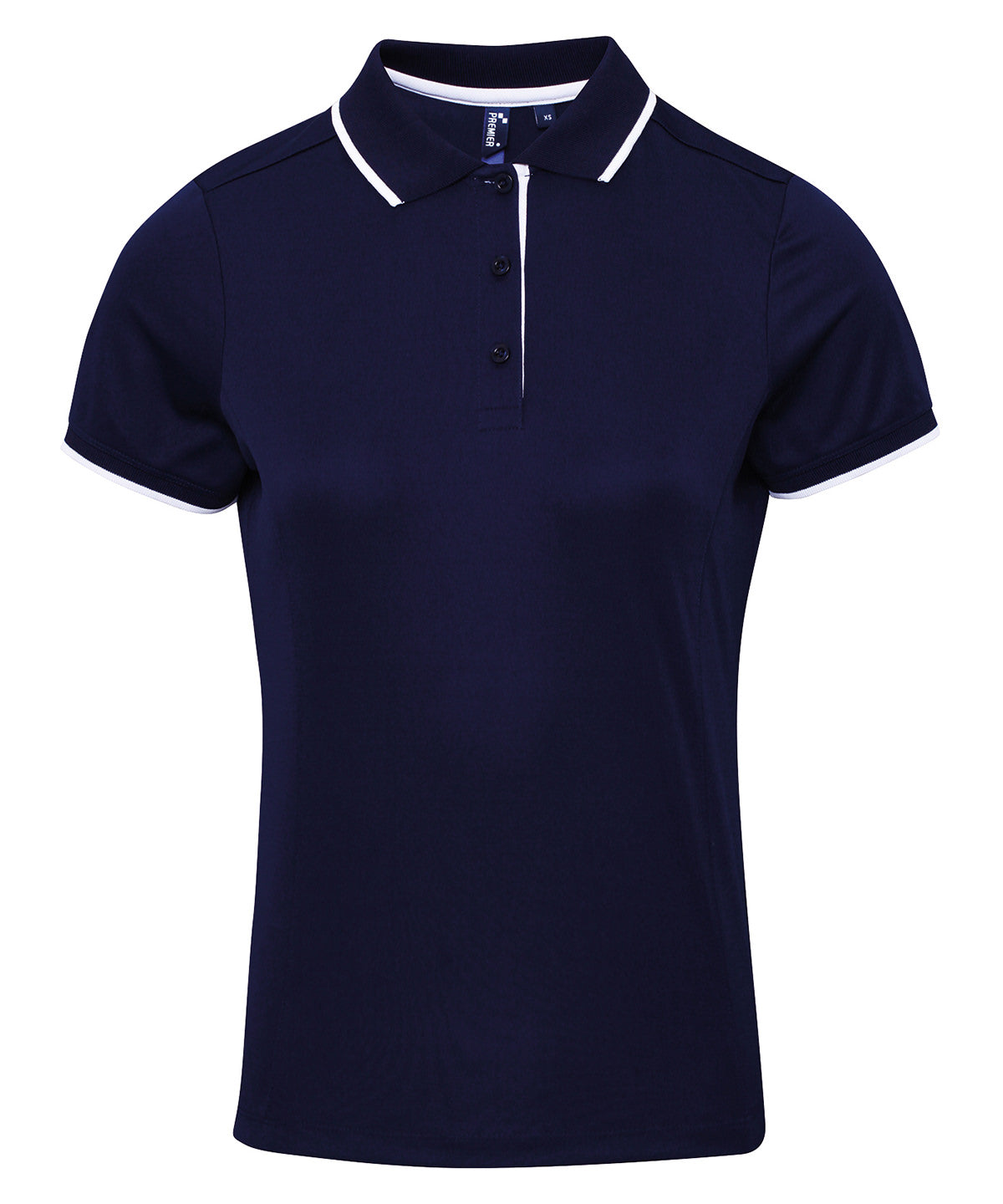 Pólóbolur Premier PR619 – Navy/White – 2XL