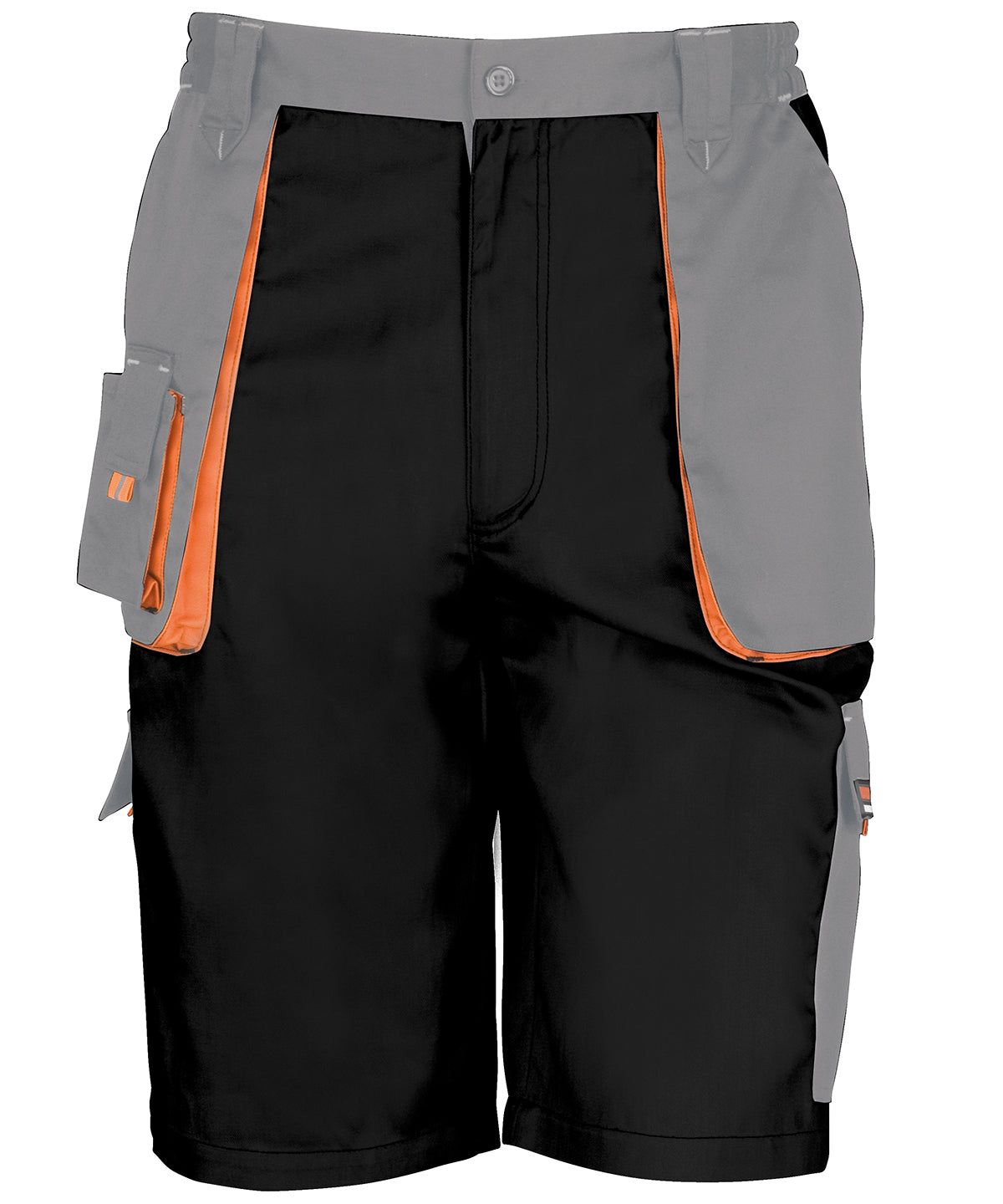 Stuttbuxur Result Workguard R319X – Black/Grey/Orange – 4XL