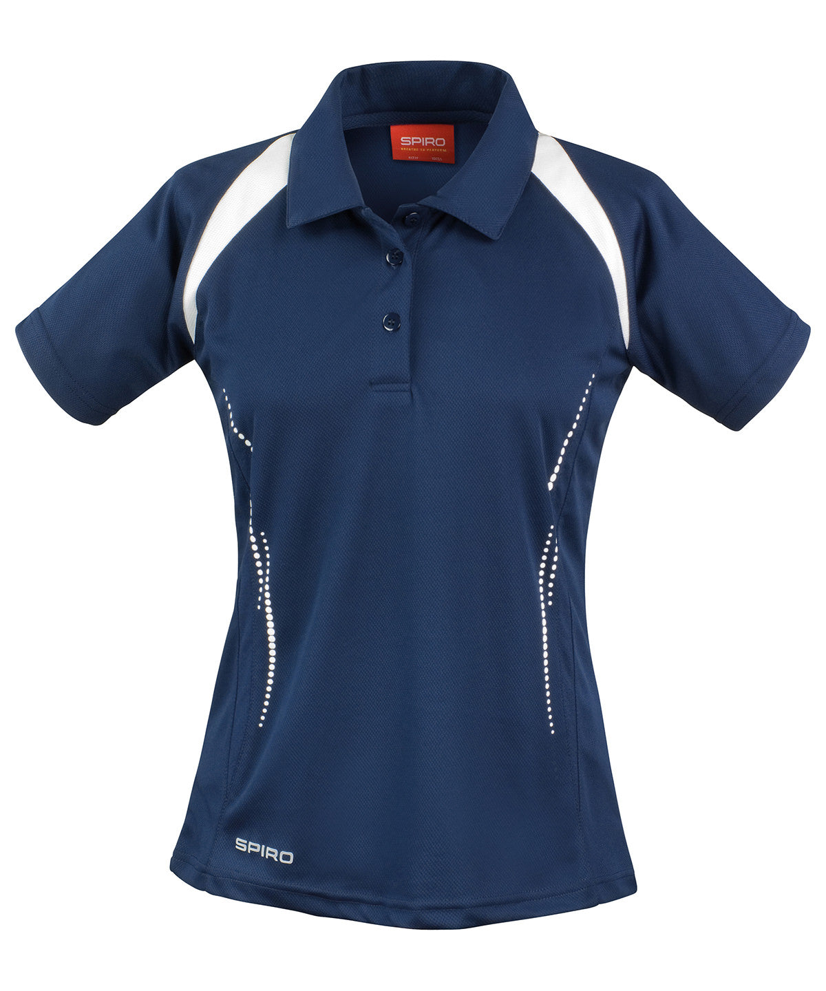 Pólóbolur Spiro S177F – Navy/White – XL