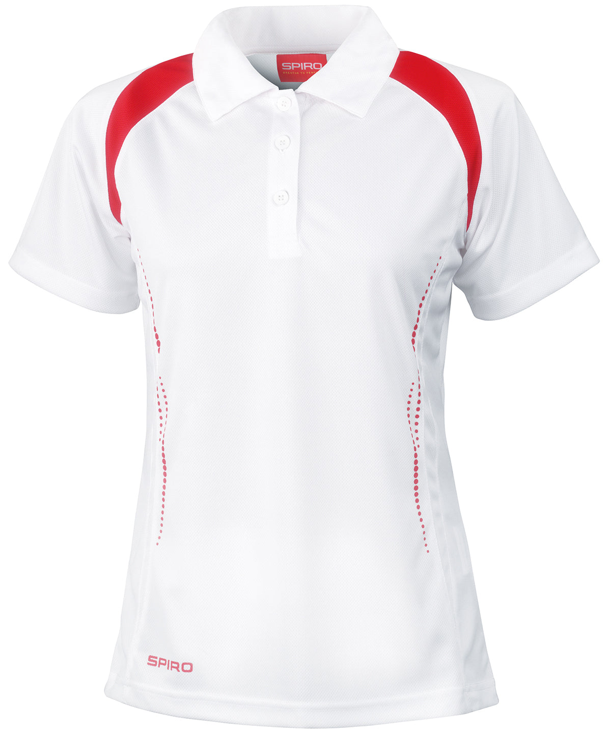 Pólóbolur Spiro S177F – White/Red – XL