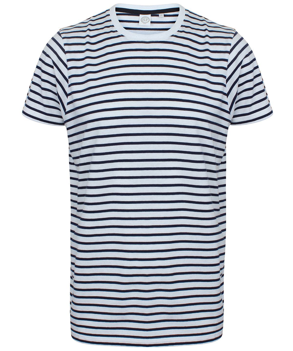 Stuttermabolur SF SF202 – White/Oxford Navy – 2XL