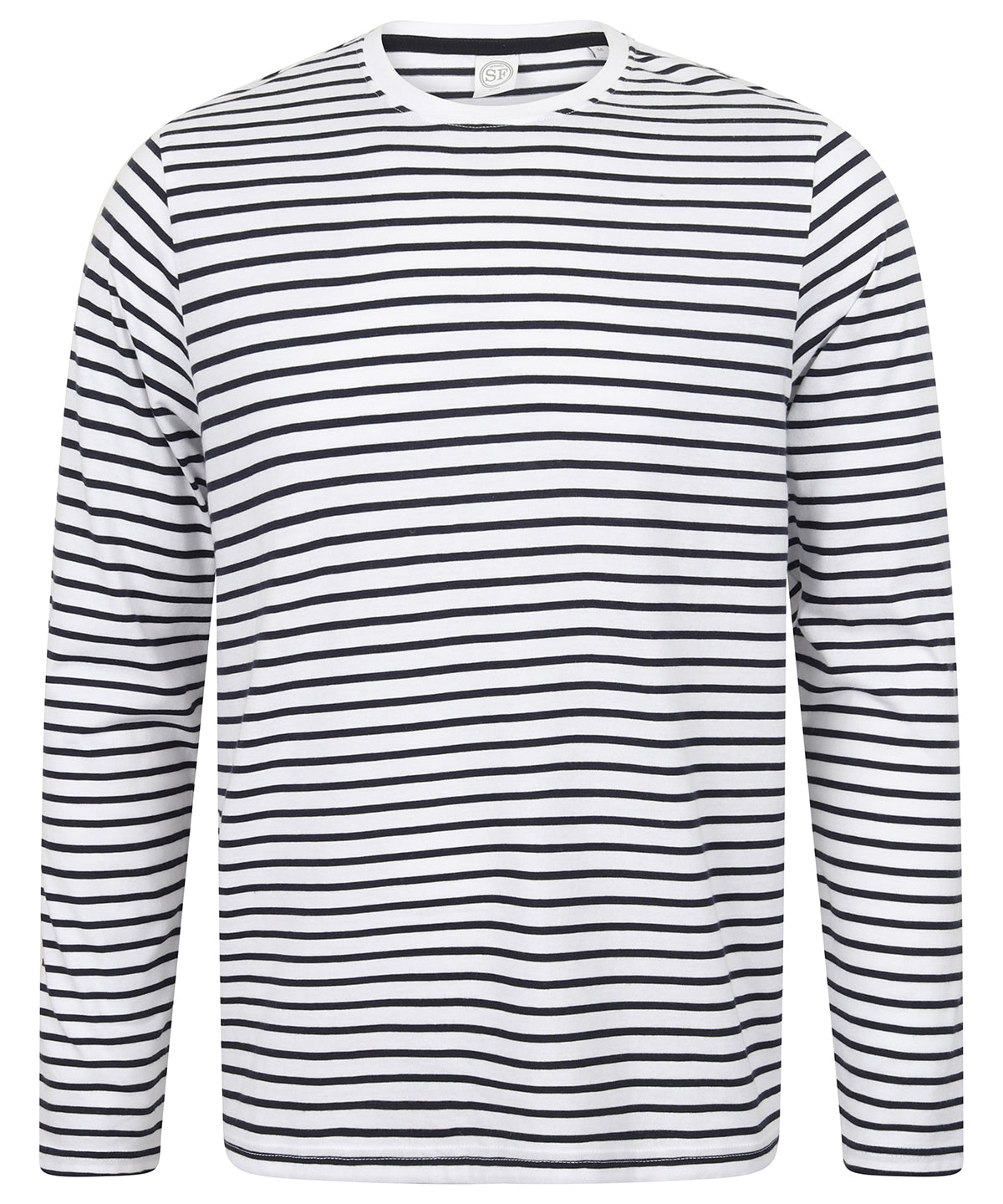 Stuttermabolur SF SF204 – White/Oxford Navy – 2XL