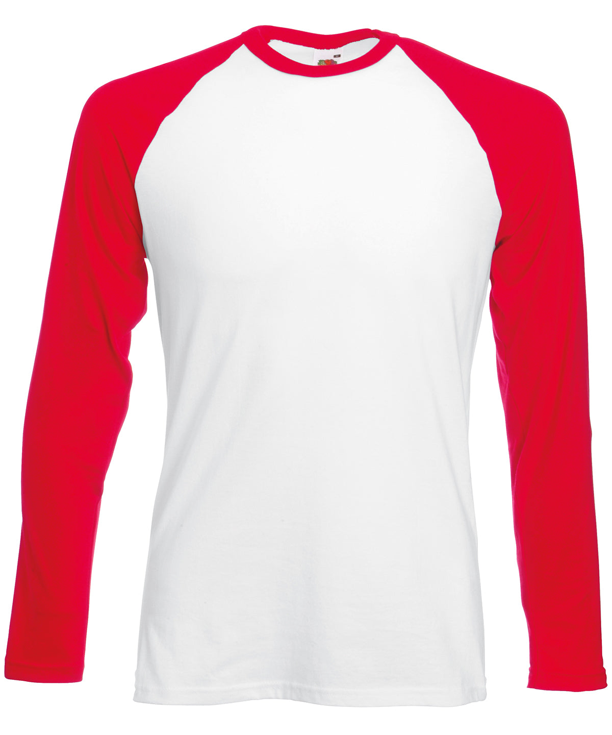 Stuttermabolur Fruit of the Loom SS028 – White/Red* – 3XL