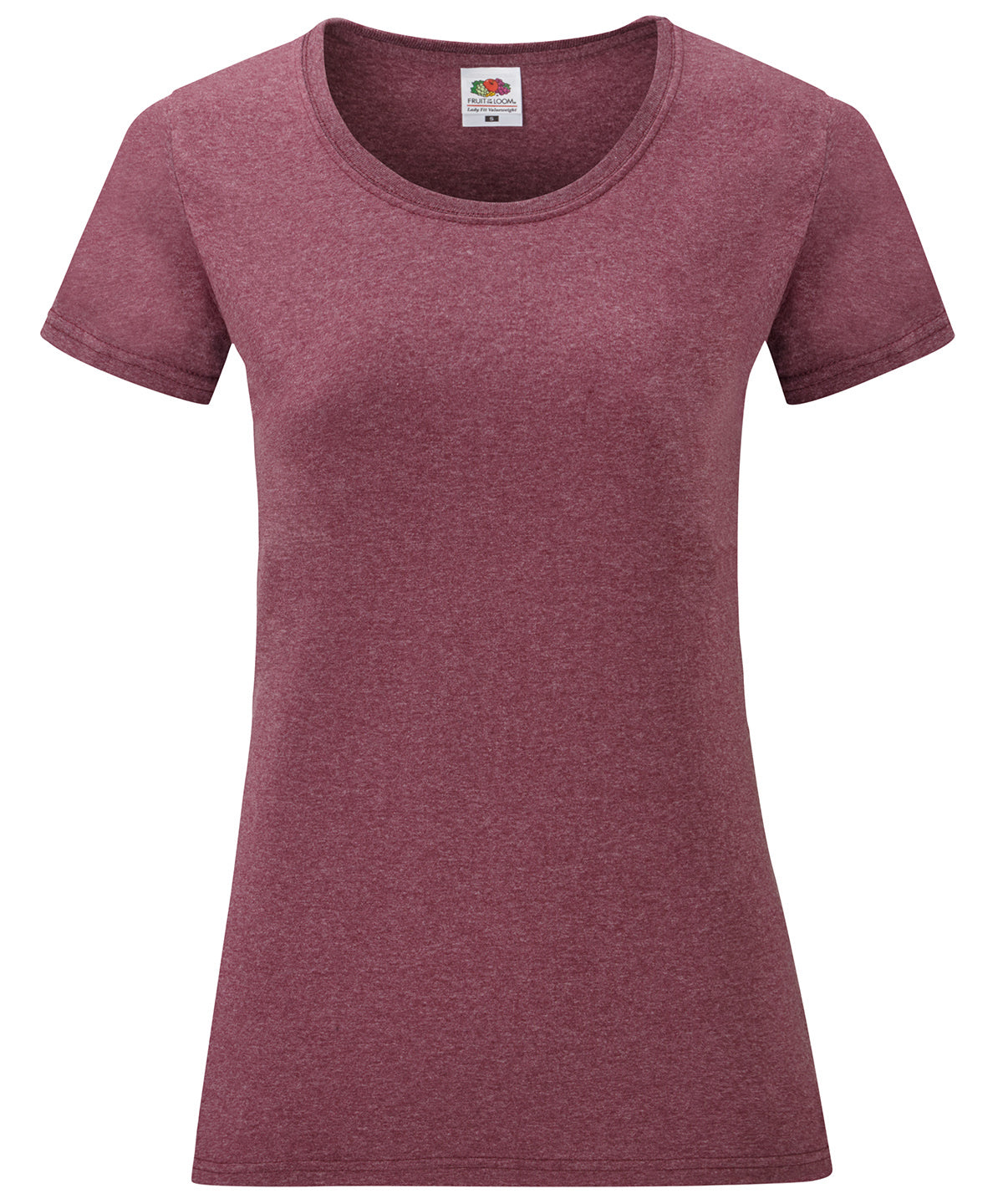 Stuttermabolur Fruit of the Loom SS050 – Heather Burgundy – 2XL