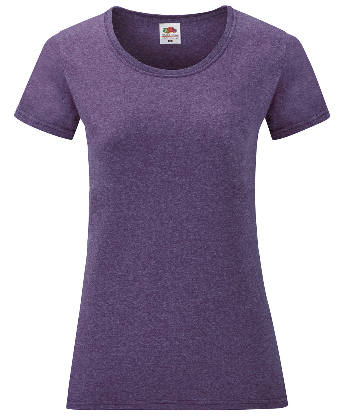 Stuttermabolur Fruit of the Loom SS050 – Heather Purple – 2XL