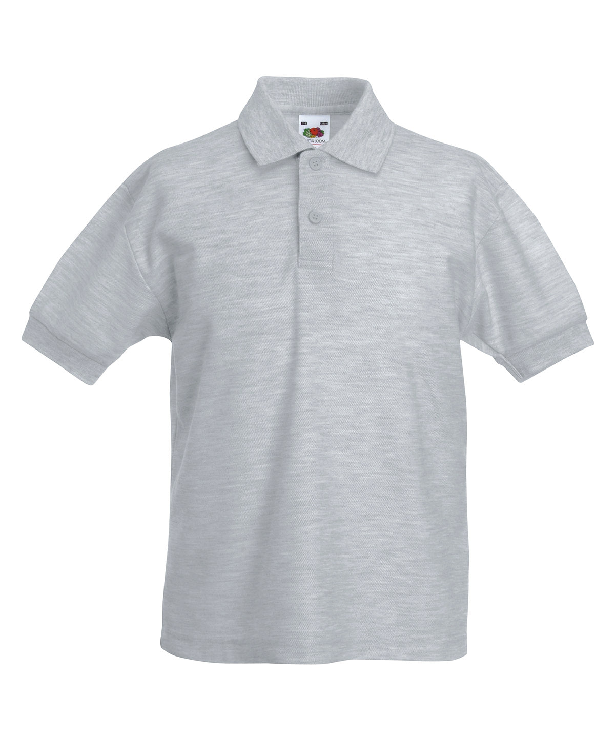 Pólóbolur Fruit of the Loom SS417 – Heather Grey – 14/15 Years