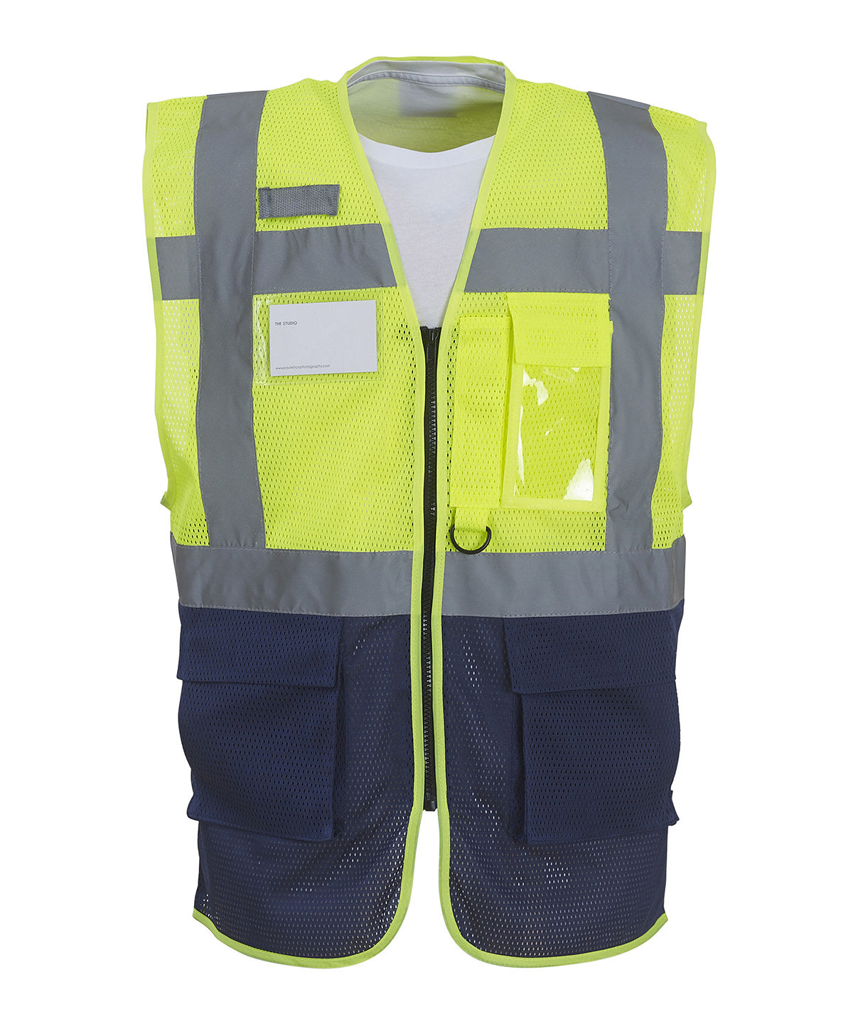 Öryggisvesti Yoko YK015 – Yellow/Navy – 3XL