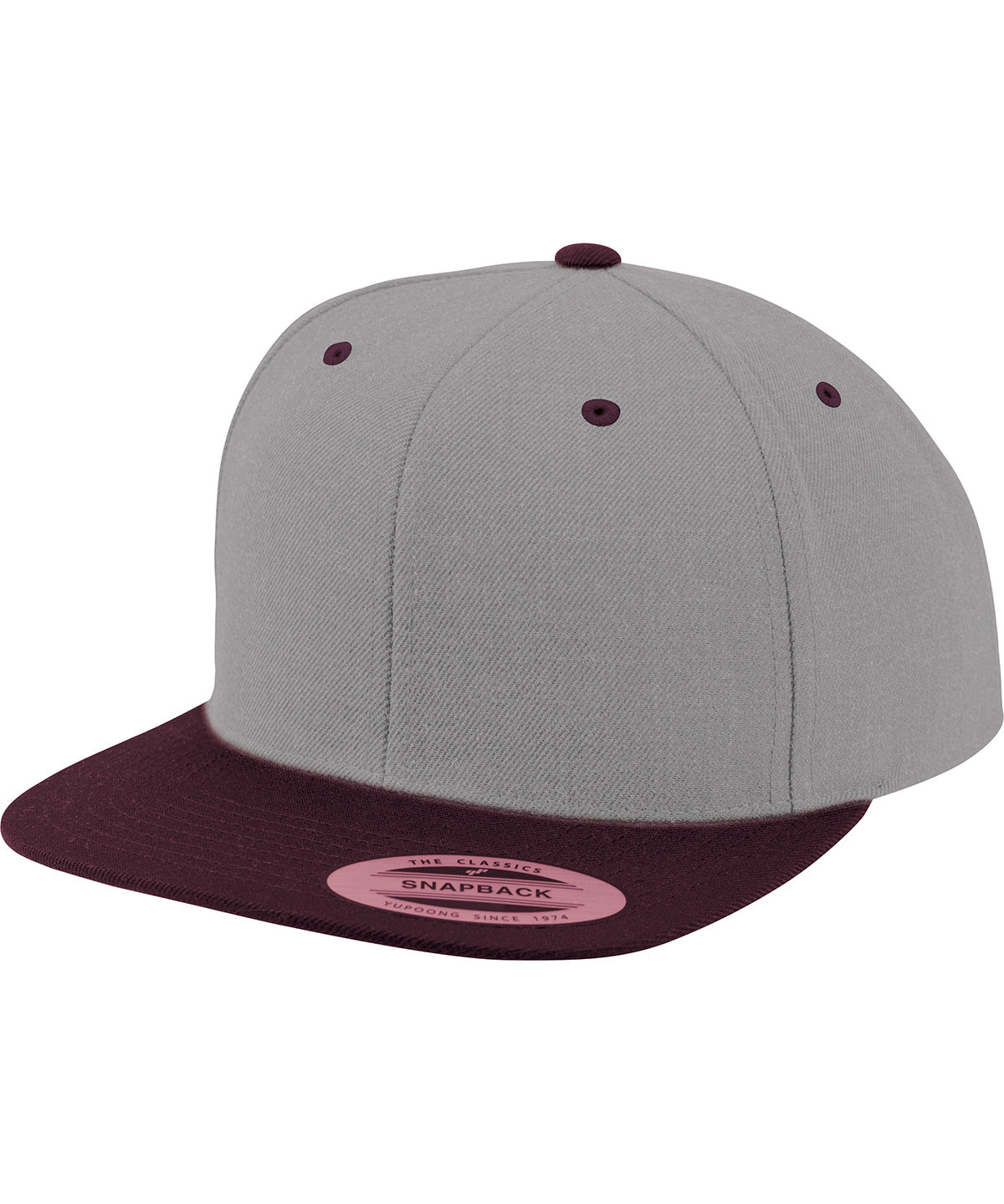Derhúfa Flexfit by Yupoong YP002 – Heather/Maroon – One size