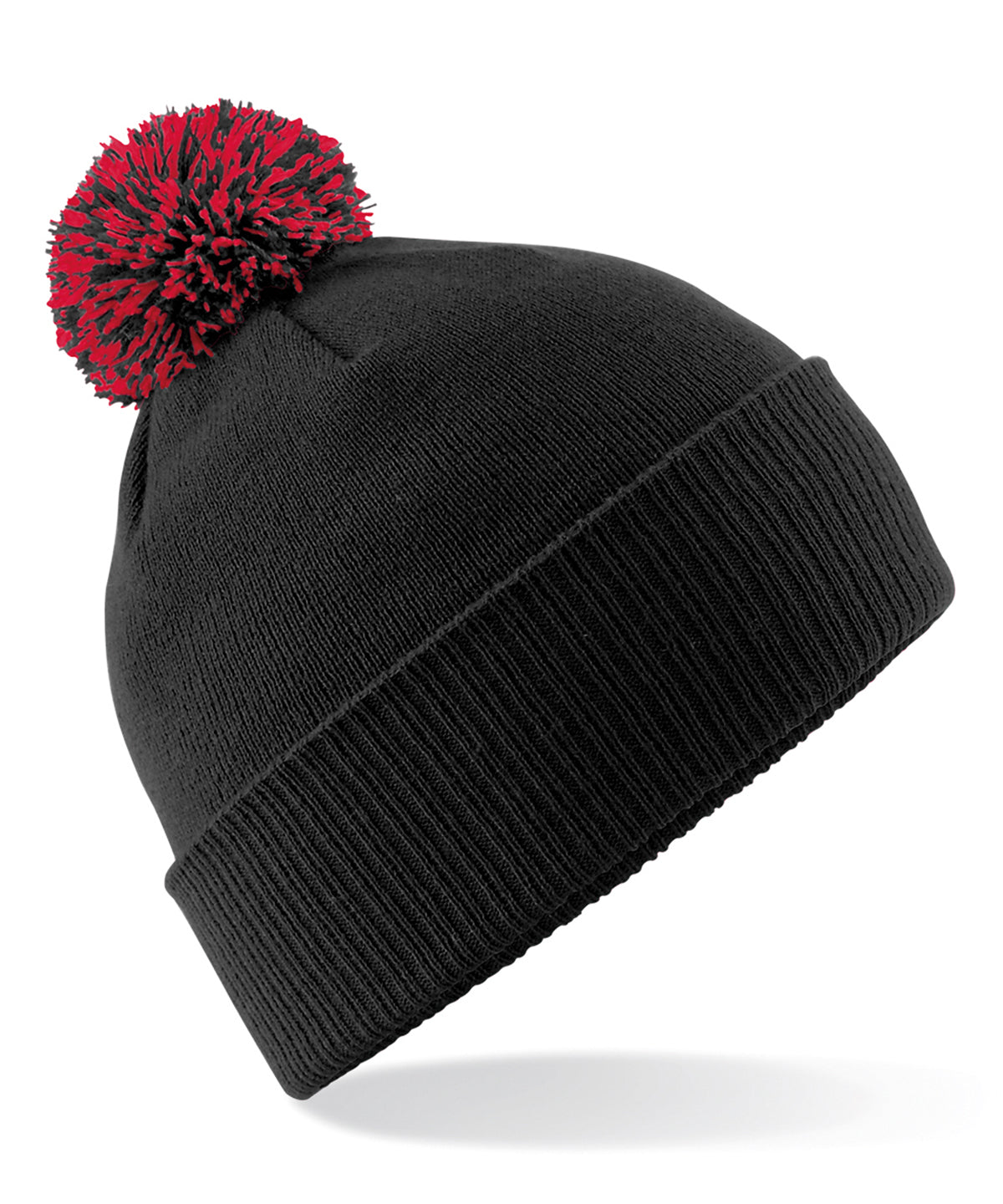 Húfa Beechfield BC450 – Black/Classic Red – One size