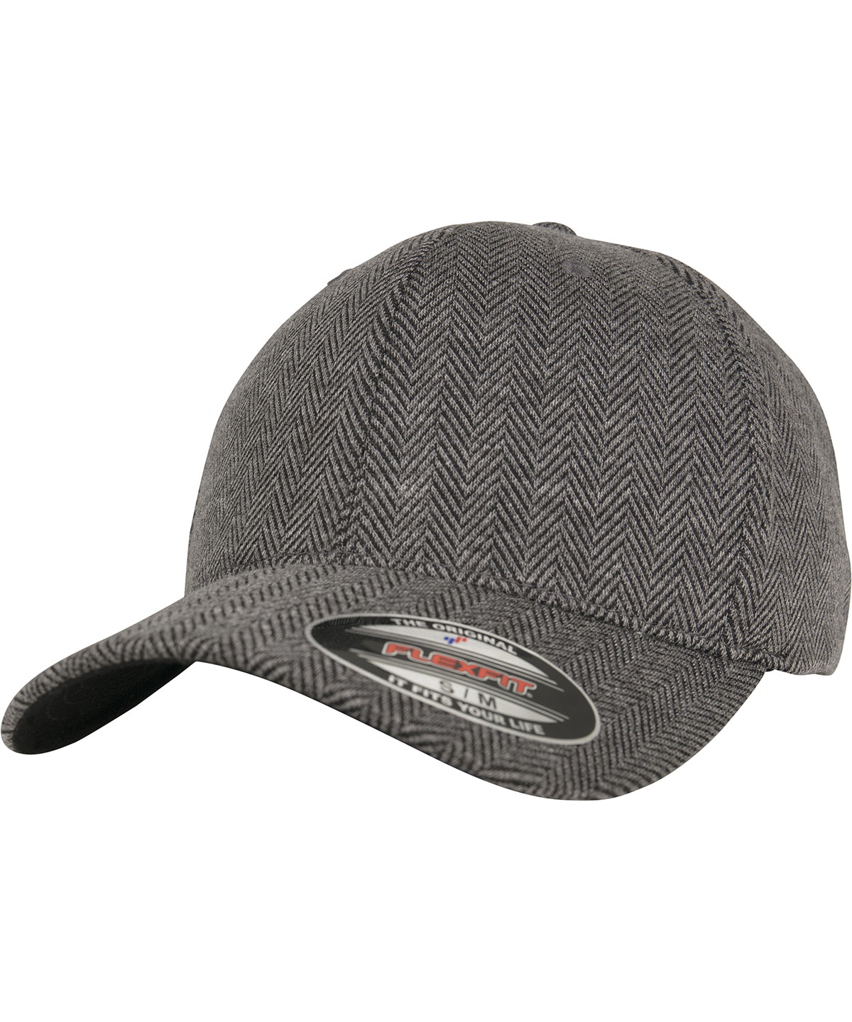 Derhúfa Flexfit by Yupoong YP108 – Black/Heather Grey – L/XL