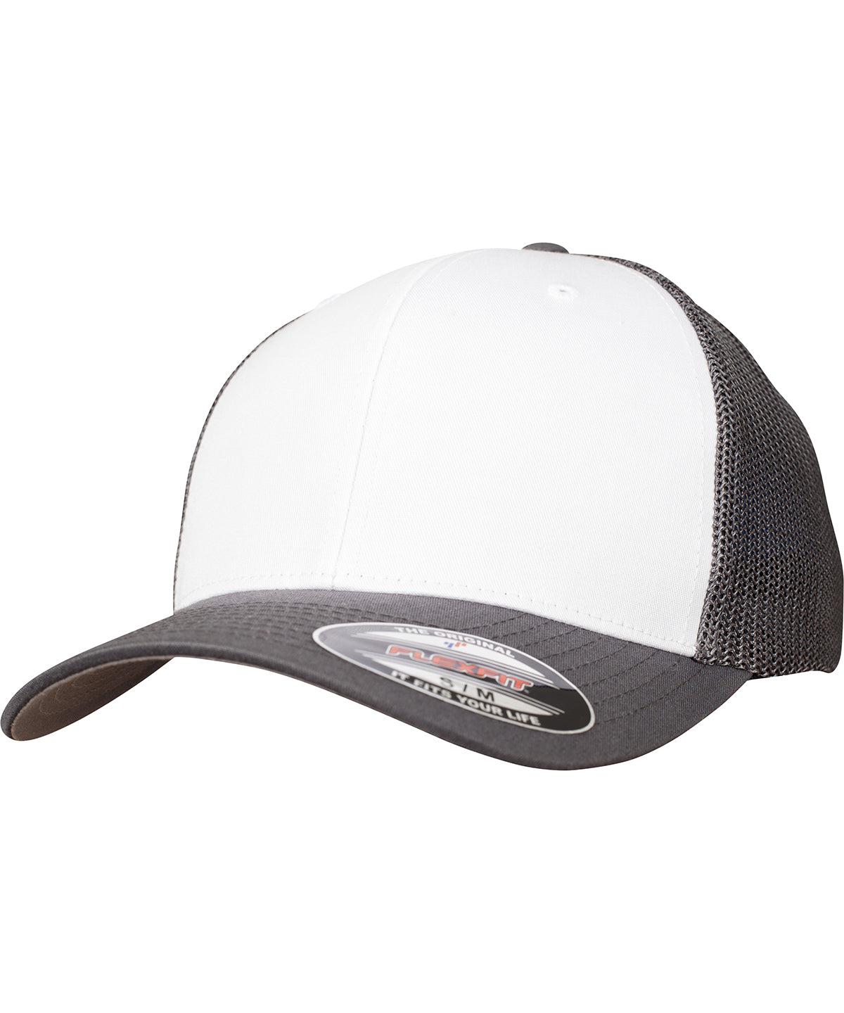 Derhúfa Flexfit by Yupoong YP126 – Dark Grey/White/Dark Grey – L/XL