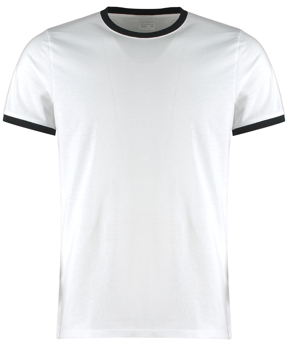 Stuttermabolur Kustom Kit KK508 – White/Black – 2XL